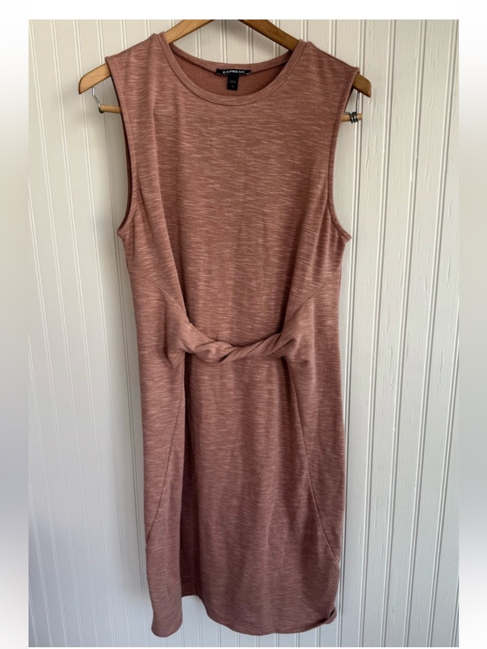 Express Twist Front Mauve Dress Size Medium in Dusty Rose